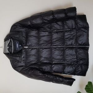 Lands End Down Filled Black Puffer Coat, Winter Coat, Women's Size MP 10-12.